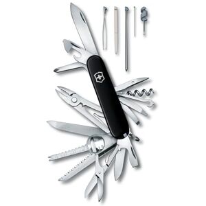 Victorinox Swiss Champ Pocket Knife (33 Functions, Combination Pliers, Pliers, Scissors), black