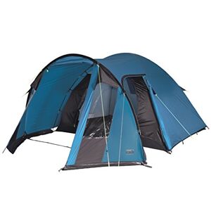 High Peak Tessin 5 Dome Tent with Stem, 2 Entrances, Family Tent for 5 Persons, Extra High Entrance, Double Walled, blue, 385 x 310 x 195 cm