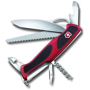 Victorinox Ranger Grip 79 Pocket Knife (12 Functions, One-Handed Lock Blade) Red/Black, multicolour