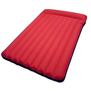 Happy People unisex adult double box mattress, approx 195x117cm (inflated), approx 200x127cm (not inflated), PVC with microfiber coating, blue / red