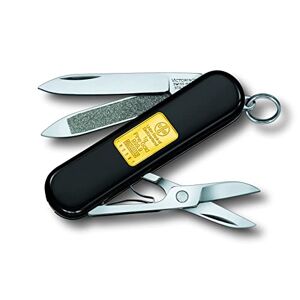 Victorinox Classic Pocket Knife Scissors Nail File with Nail Cleaner, gold