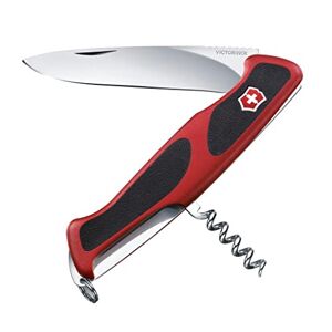 Victorinox Ranger 52 Grip, 130 mm, Schweizer Taschenmesser Groß, rot/schwarz