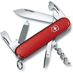 Victorinox , Schweizer Taschenmesser, Sportsman, Multitool, Swiss Army Knife mit 13 Funktionen, Klinge, gross, Dosenöffner, Schraubendreher 3 mm