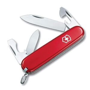 Victorinox , Schweizer Taschenmesser, Recruit, Multitool, Swiss Army Knife mit 10 Funktionen, Klinge, gross, Dosenöffner, Schraubendreher 3 mm