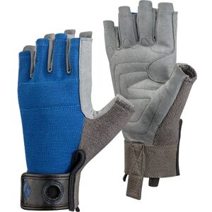 Black Diamond CRAG HALF-FINGER GLOVES, Robuster Halbfinger-Handschuh zum Klettern, Sichern, Abseilen, Arbeiten und für Klettersteige, Cobalt, Gr. Extra Small