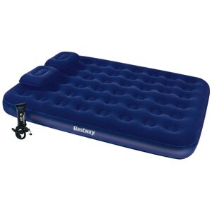 Bestway oppustelig luftmadras med pude og pumpe 203x152x22 cm 67374