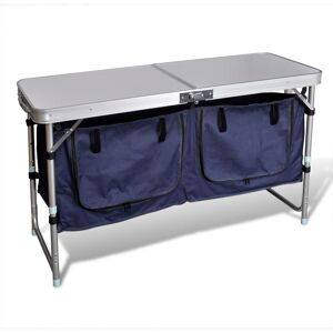 vidaXL sammenklappeligt campingbord med aluminiumstel