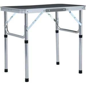 vidaXL foldbart campingbord 60x45 cm aluminium grå