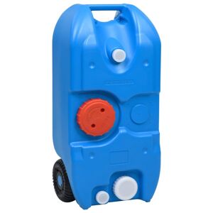 vidaXL vandbeholder med hjul til camping 40 l blå