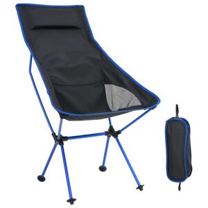 vidaXL foldbar campingstol PVC og aluminium sort
