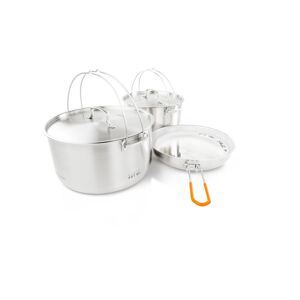 GSI Outdoors Glacier Stainless Troop Cookset NoColour OneSize, Stainless Steel