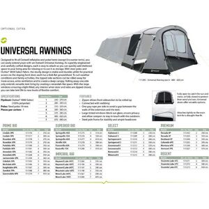 Outwell Universal Awning Size 3 Grey OneSize, Grey