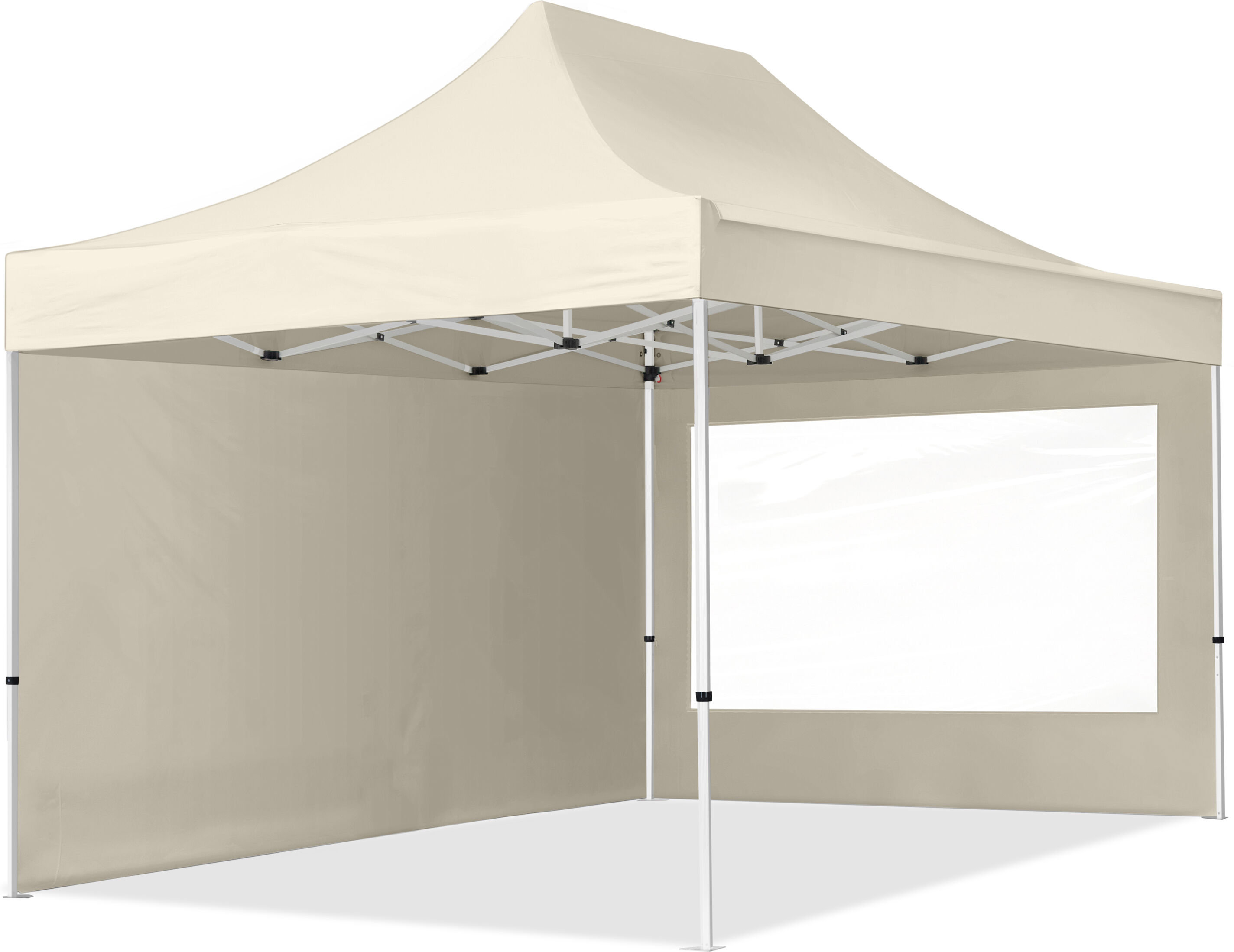 TOOLPORT Easy Up pavillon 3x4,5m Kvalitetspolyester 300 g/m² creme 100 % vandtæt Faltzelt, Klappzelt creme