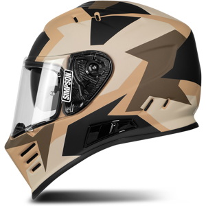 Simpson Casco Integral  Venom Panzer Marrón