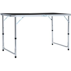 vidaXL Mesa de camping plegable de aluminio gris 120x60 cm