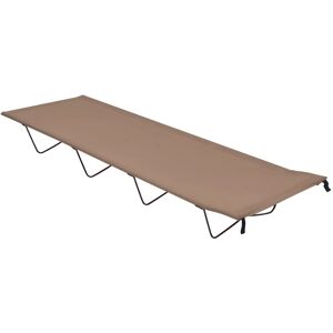 vidaXL Cama de camping tela Oxford y acero taupé 180x60x19 cm