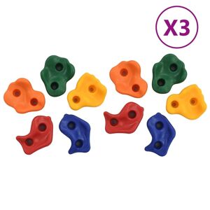 vidaXL Presas de escalada 30 piezas PE multicolor