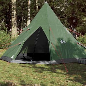 vidaXL Tienda de campaña tipi para 4 personas impermeable verde