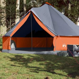 vidaXL Tienda familiar tipi para 8 personas impermeable gris naranja