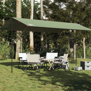 vidaXL Lona de camping impermeable verde 500x294 cm