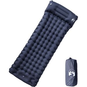 vidaXL Colchón de camping autoinflable con almohada integrada gris