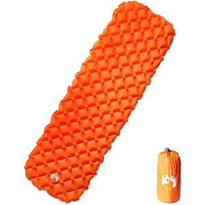 vidaXL Colchón inflable de camping para 1 persona naranja 190x58x6 cm