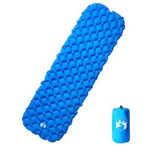 vidaXL Colchón inflable de camping azul 190x58x6 cm
