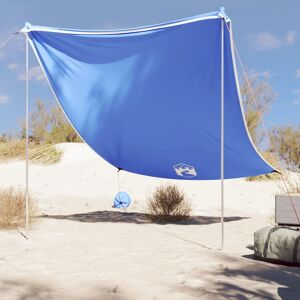 vidaXL Toldo de playa con anclas de arena azul 214x236 cm