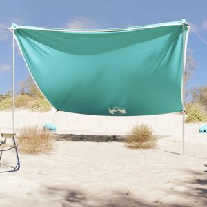 vidaXL Toldo de playa con anclas de arena verde 304x300 cm