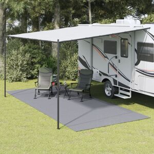 vidaXL Alfombrilla de camping gris claro 5x2,5 m