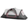 Outsunny Tienda de Campaña Plegable con 2 Habitaciones y Bolsa de Transporte Impermeable para Senderismo 450x215x180 cm Gris