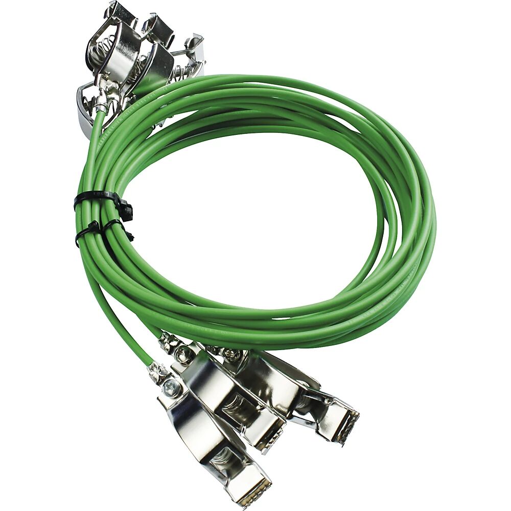 Jessberger Juego completo de cables de puesta a tierra, 4 cables de puesta a tierra (de 0,5, 1, 2 y 3 m), como conexión equipotencial