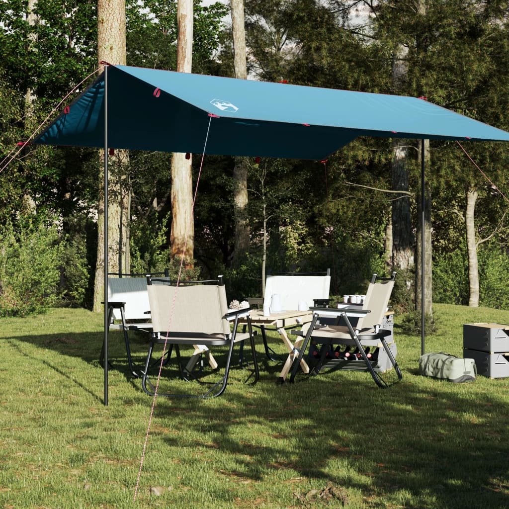 vidaXL Lona de camping impermeable azul 360x294 cm