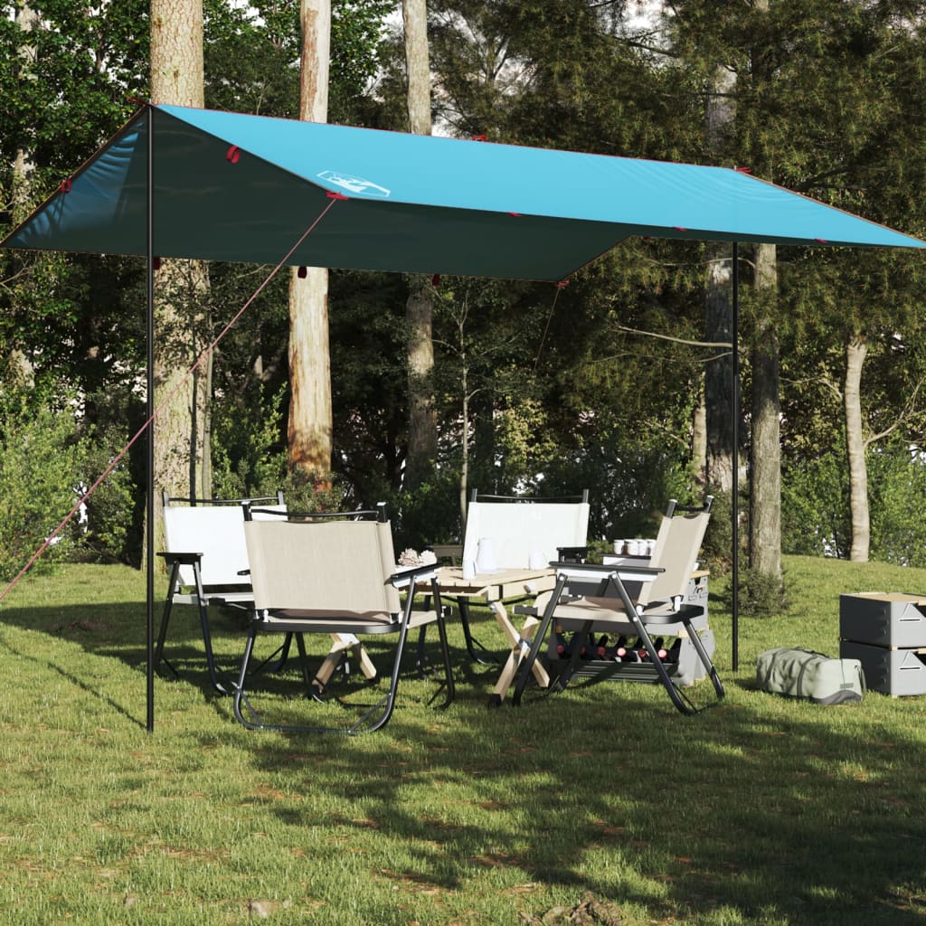 vidaXL Lona de camping impermeable azul 400x294 cm