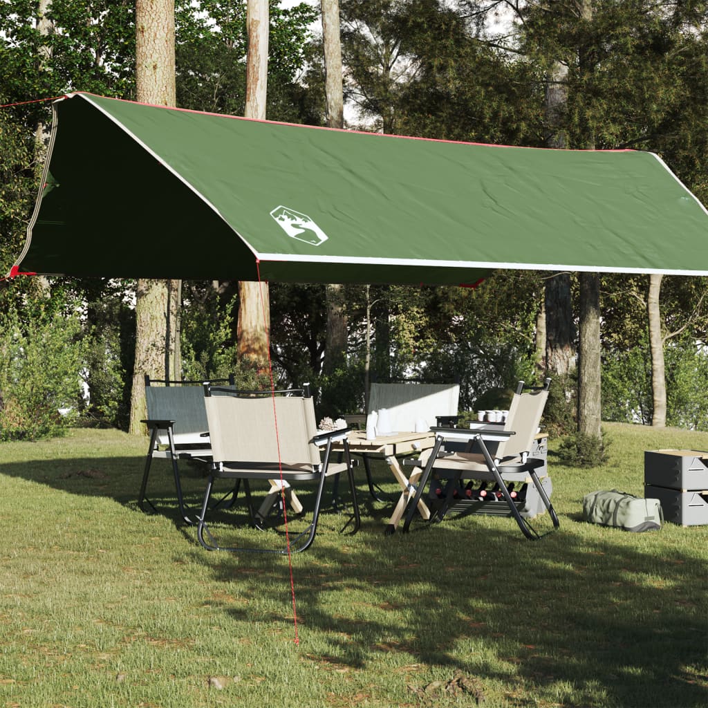 vidaXL Lona de camping impermeable verde 500x294 cm