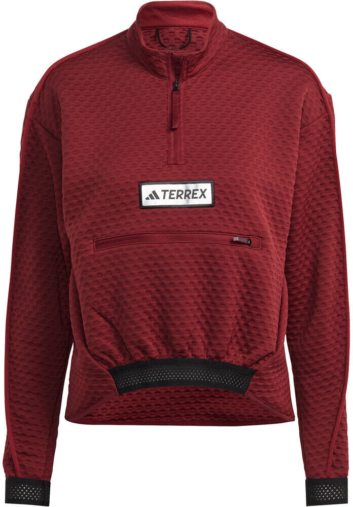 Adidas terrex utilitas half-zip fleece Sudaderas Montaña Mujer Granate