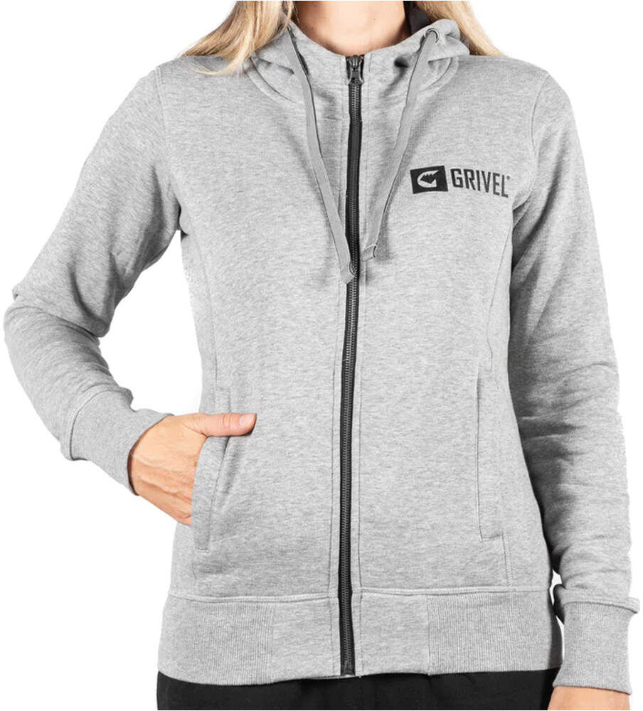 Grivel hoody logo Sudaderas Montaña Mujer Gris (L)