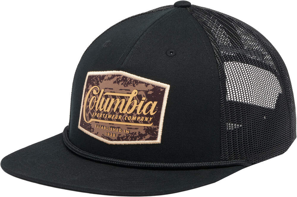 columbia flat brim snap back gorros montaña Negro (UNICA)