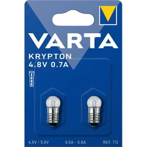 2 Ampoules a Vis Varta 712 Krypton 4,8V 0,7A