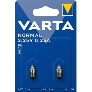 Varta 2 Ampoules à Vis Varta 742 Argon 2,25V 0,25A