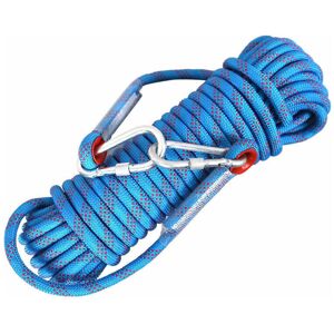 Corde Escalade 8mm 10M avec 2 Mousqueton Escalade Corde Alpinisme Corde de Sauvetage Incendie Évacuation Griffe Elagage Camping Pêche Aimant - Publicité