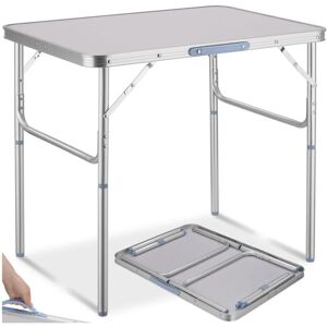 TECTAKE Table pliante valise - table de jardin pliante, table pliable, table camping - gris - Publicité