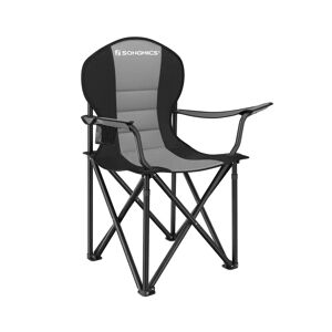 SONGMICS Chaise pliante camping avec porte-gobelet, Gris + Noir / 1 - Publicité