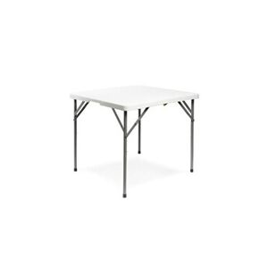 Todeco Table pliante de jardin carrée, traiteur pliante table 86. 5x86. 5x74cm, table pliante transportable, charge maximale: 100 kg, blanc - Publicité