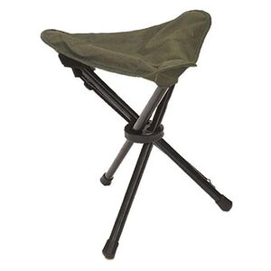 Mil-Tec Trepied / siège de repos 3 pieds alu pliant vert olive - Publicité