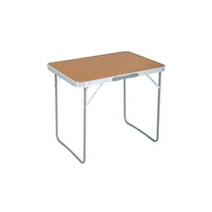 Akord La table de camping pliante en aluminium imitation bois, dimensions : L70 x H60 x P50 cm - Publicité