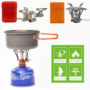 Réchaud À Gaz De Camping Portable, Mini Réchaud D'extérieur Coupe-Vent, Cuisinière Pliante Avec Boîte De Rangement, Cuisinière À Puissance De Feu, Équipement De Camping - Publicité