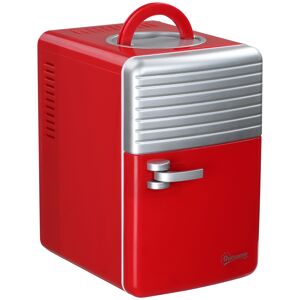 Outsunny Mini réfrigérateur 6L 8 canettes 330ml AC 240V DC 12V petit réfrigérateur portable refroidit et réchauffe