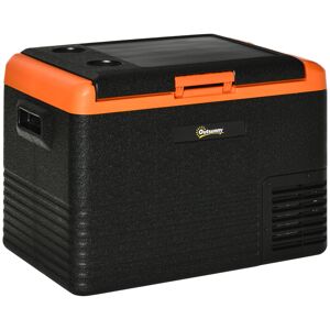 Outsunny Glacière électrique 40L portable, réfrigérateur congélateur avec poignées - dim. 58,7L x 36,5l x 43,8H cm orange et noir