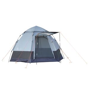 Outsunny Tente de camping pop-up 3-4 personnes oxford 210D, polyester 210T, fibre de verre, acier 2,6L x 2,6l x 1,5H m noir gris